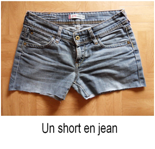 short en jean