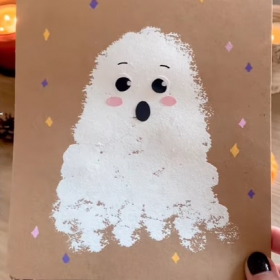 DIY : le tuto déco facile pour faire un fantôme adorable à la gouache avec les enfants