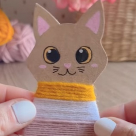 DIY : le tuto facile pour faire un petit chat tout doux en laine