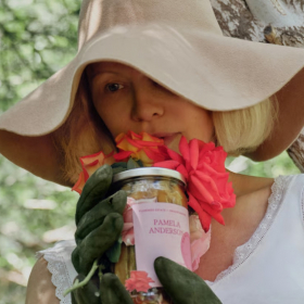 Les cornichons à la rose de Pamela Anderson : la nouvelle initiative solidaire de l'actrice