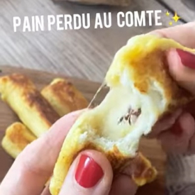 La recette des sticks de pain perdu au comté très facile à faire