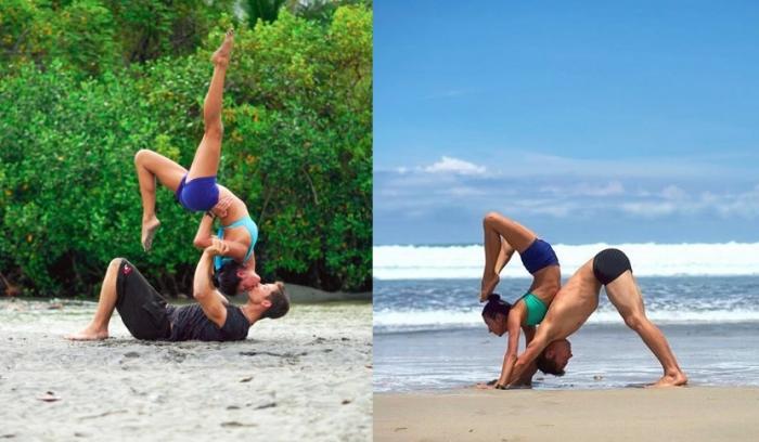 Ce couple associe sa passion pour le yoga à son amour des voyages et le résultat fait très envie !