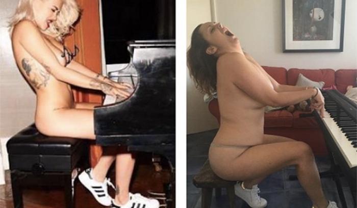 Cette femme pleine d'humour se moque des stars en reproduisant leurs photos Instagram | #14