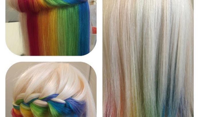 Découvrez la coloration arc-en-ciel cachée pour celles qui ne sont pas prêtes à se teindre les cheveux | #7