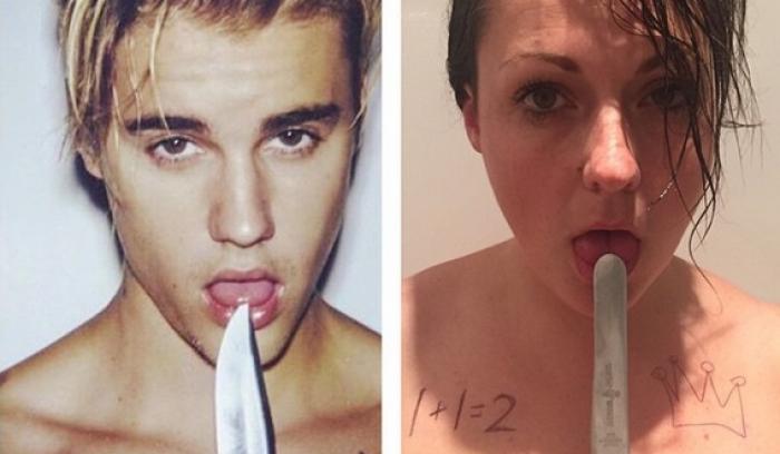 Hilarant : une femme reproduit les poses de stars sur son compte Instagram | #6