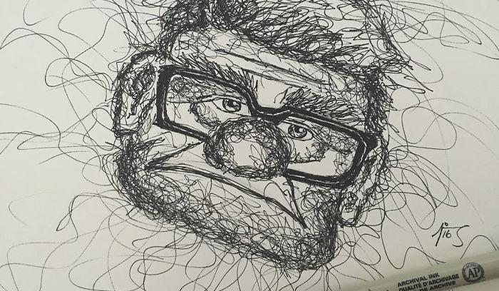 Il transforme ses gribouillages en dessins magnifiques | #8