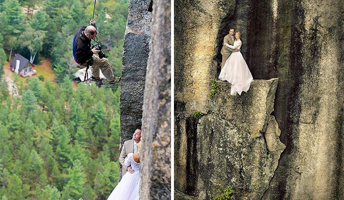 18 photos qui prouvent que les photographes de mariage sont prêts à tout pour prendre une belle photo | #19