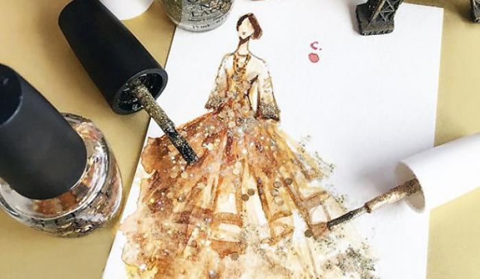 Cette artiste utilise du vernis pour imaginer des robes de soirée sublimes | #3