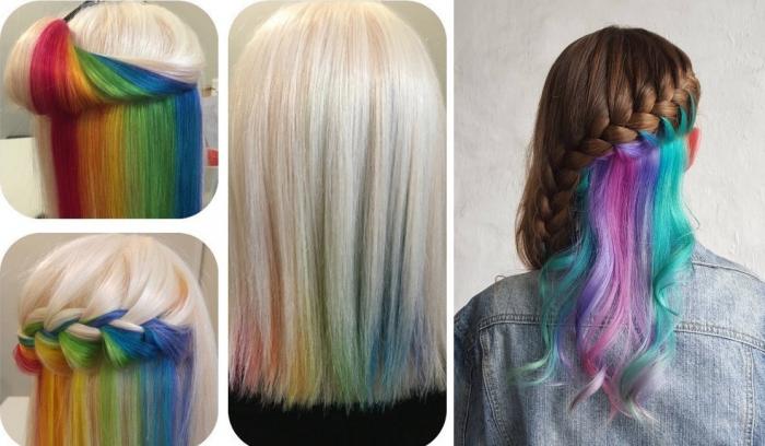 Découvrez la coloration arc-en-ciel cachée pour celles qui ne sont pas prêtes à se teindre les cheveux