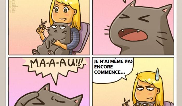 14 illustrations rigolotes qui résument parfaitement la vie avec un chat | #8