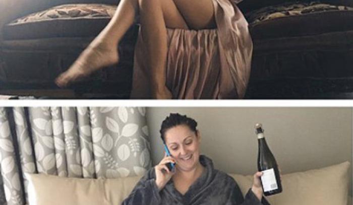 Cette femme pleine d'humour se moque des stars en reproduisant leurs photos Instagram | #7