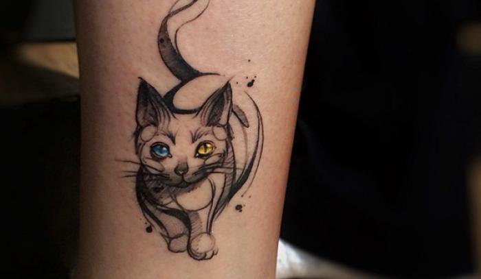 Les 18 meilleures idées de tatouages chat | #4