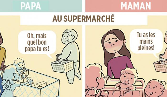 5 illustrations qui dénoncent les différences de traitement entre les mères et les pères | #5