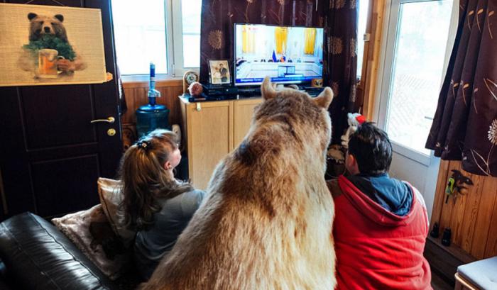 Un couple russe a adopté un ours orphelin il y a 23 ans, et ils vivent toujours tous ensemble ! | #10