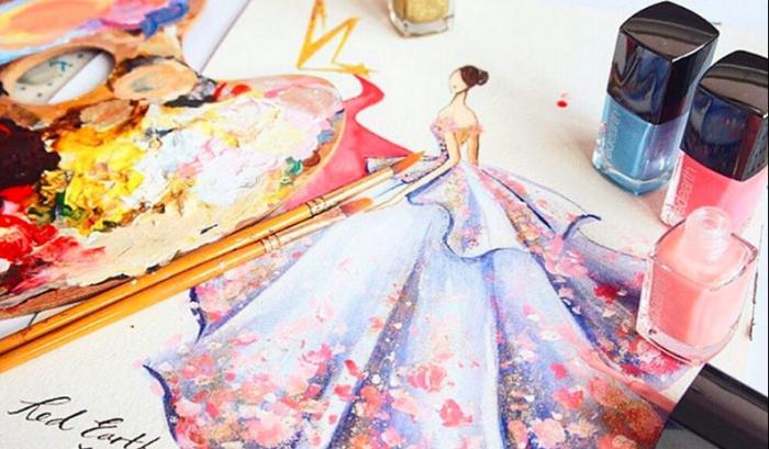Cette artiste utilise du vernis pour imaginer des robes de soirée sublimes