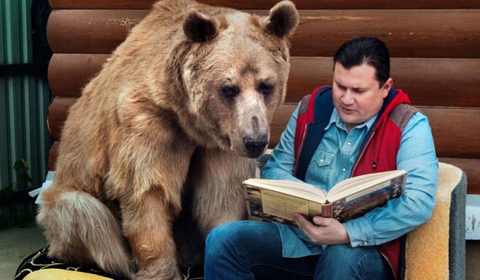 Un couple russe a adopté un ours orphelin il y a 23 ans, et ils vivent toujours tous ensemble ! | #8