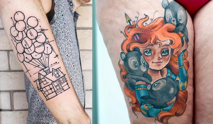 18 tatouages inspirés des dessins animés Pixar