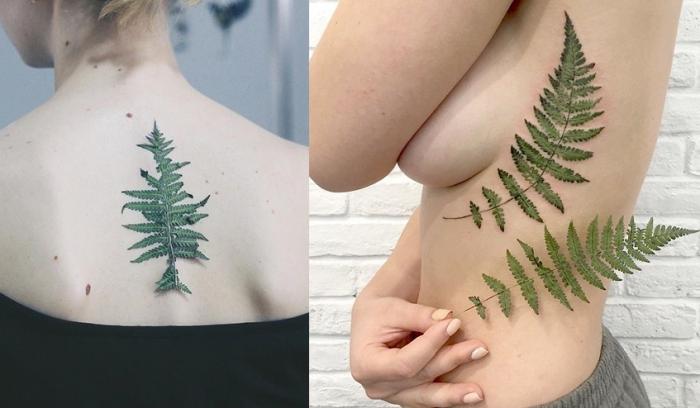 Cette tatoueuse utilise de vraies feuilles et des fleurs comme pochoirs pour réaliser de sublimes tatouages botaniques