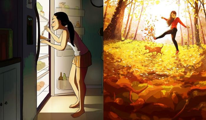 13 illustrations qui montrent que la vie de célibataire, c'est quand même très chouette