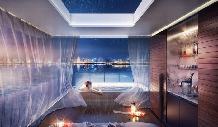 Des appartements flottants spectaculaires avec des chambres sous l'eau à Dubaï | #4