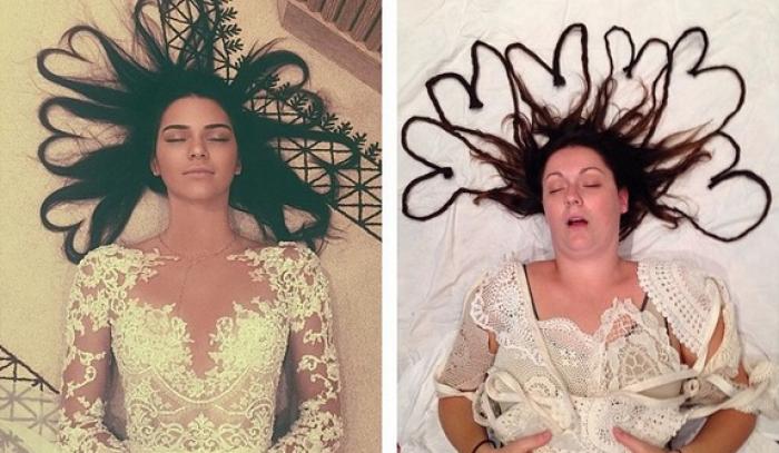 Hilarant : une femme reproduit les poses de stars sur son compte Instagram | #12