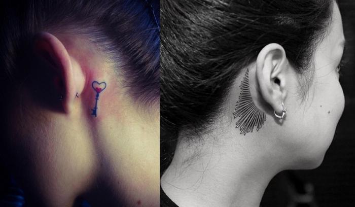 26 idées de tatouages derrière l'oreille