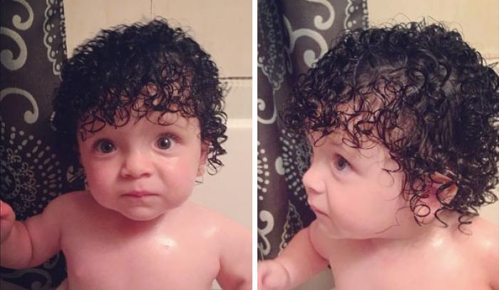 21 adorables bébés nés avec beaucoup de cheveux sur la tête ! | #9