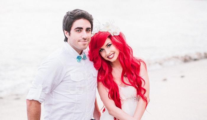 Ariel La Petite Sirène épouse Eric dans ce mariage féerique sur la plage