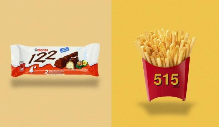 20 logos repensés pour afficher le nombre de calories des produits