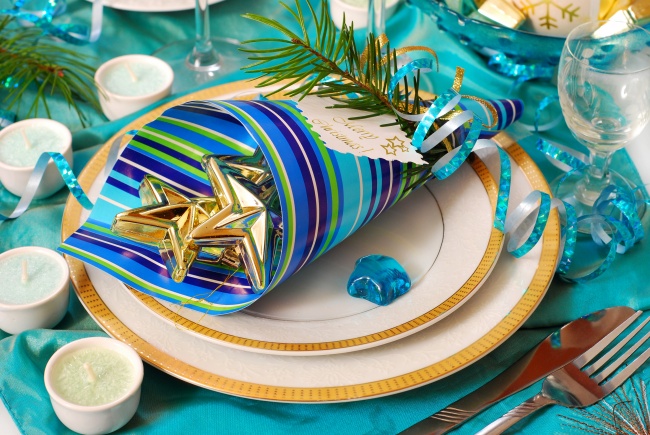 decoration-de-table-bleu