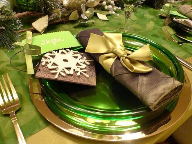 decoration-de-table-vert