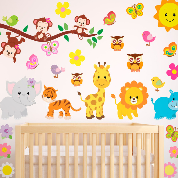 stickers-muraux-enfants-bebes-kit-animaux-de-la-jungle