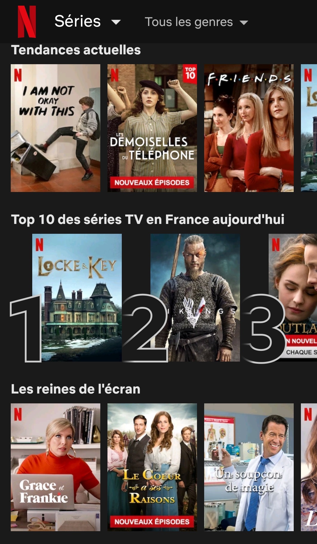 Netflix Affiche Désormais Son Top 10 Des Films Et Séries Les Plus Populaires En France So Busy 