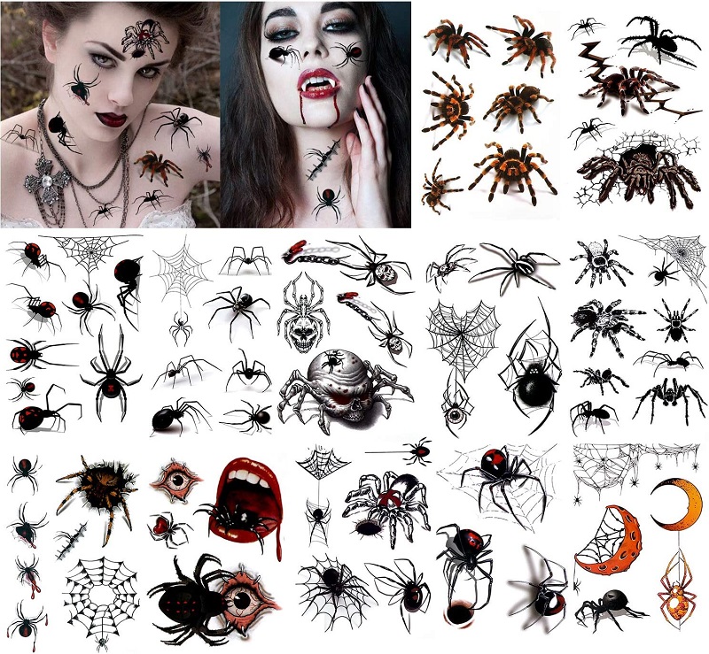 tatouages-temporaires-halloween-araignees