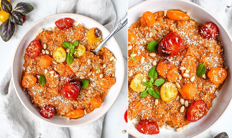 La recette de risotto tomates cerises et parmesan facile