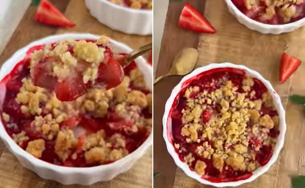 La recette de crumble aux fraises maison facile