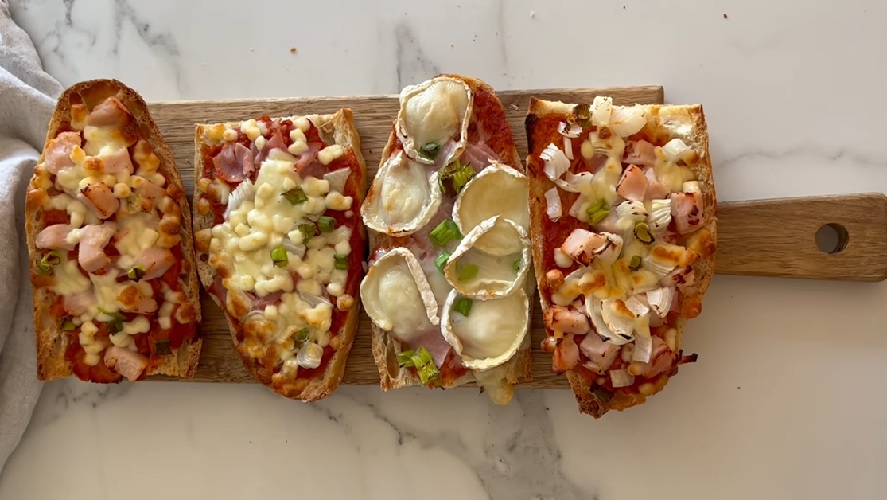 La recette de baguette pizza et bruschettas maison rapide avec des restes