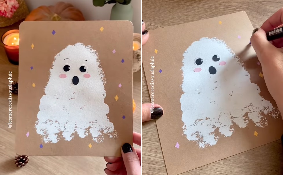 Activité Halloween enfant facile : comment faire un fantôme en peinture ?