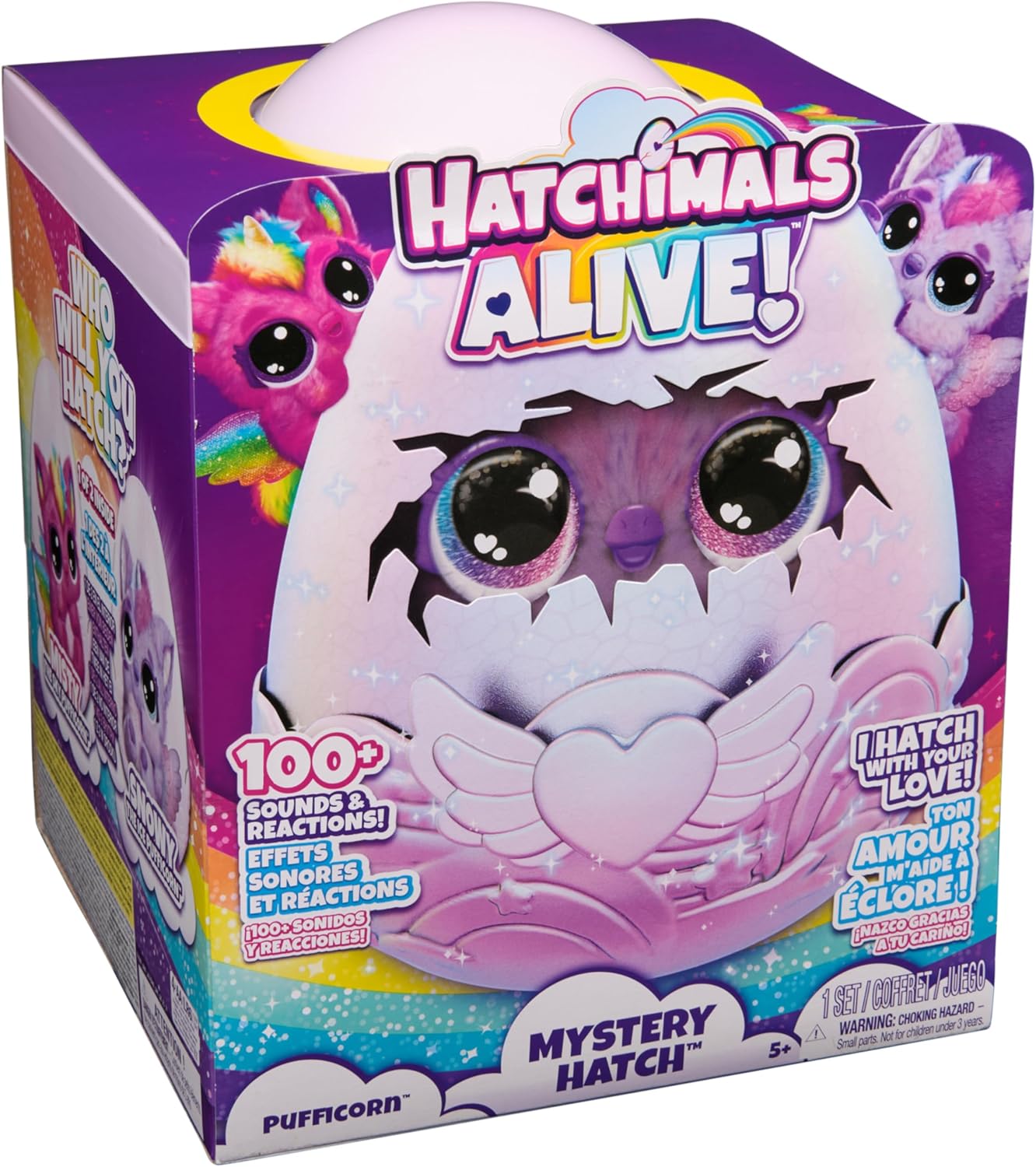 Hatchimals Alive l oeuf mysterieux a faire eclore pour decouvrir une adorable peluche qui parle danse s illumine et bat des ailes So Busy Girls