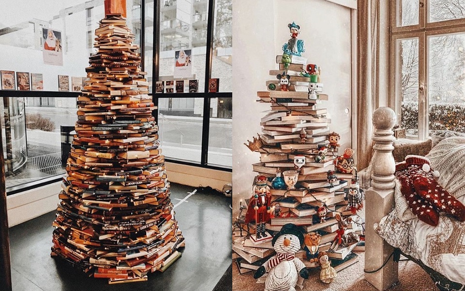 Comment faire un sapin de Noël en livres ?