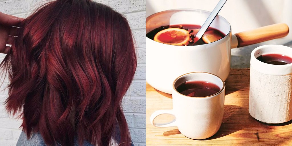 Tendance coloration cheveux vin chaud