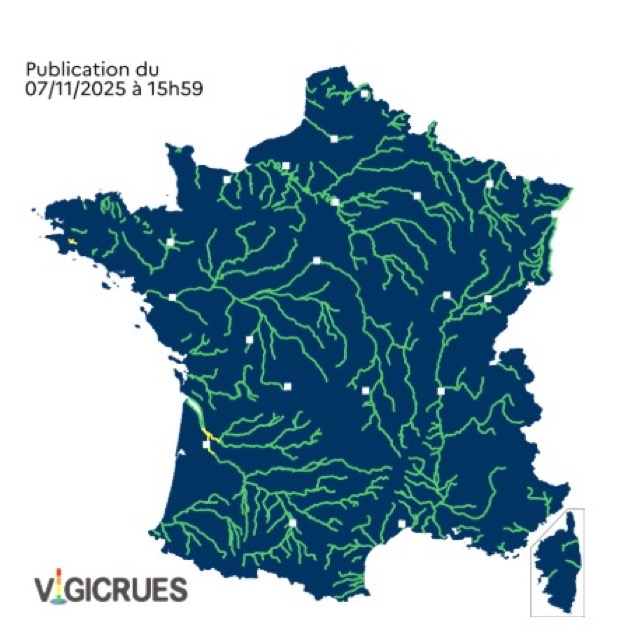 Crues : voici les 2 départements placés en vigilance jaune ce samedi 8 novembre 2025