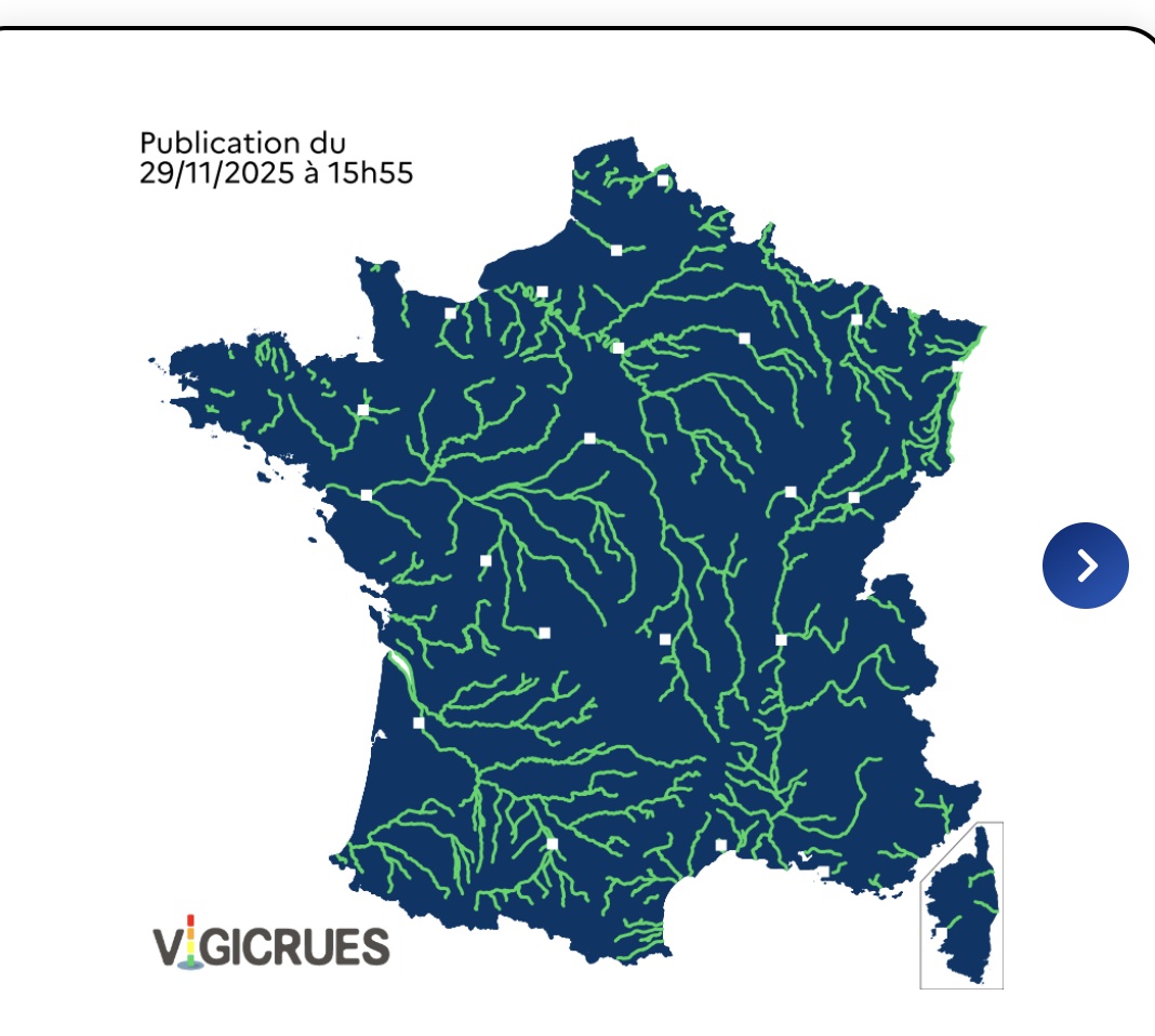 Crues : voici le département en vigilance jaune ce dimanche 30 novembre
