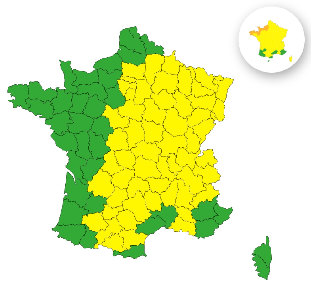 Grand froid&nbsp;: voici les 60 d&eacute;partements en vigilance jaune ce lundi 5 janvier