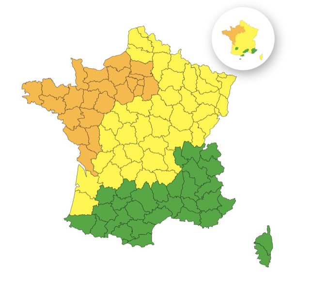 Neige et verglas&nbsp;: voici les 26 d&eacute;partements en vigilance orange ce mardi 6 janvier