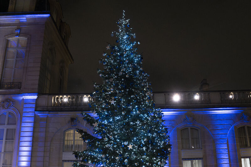À l’Élysée, le décor de Noël de Brigitte Macron fait sensation