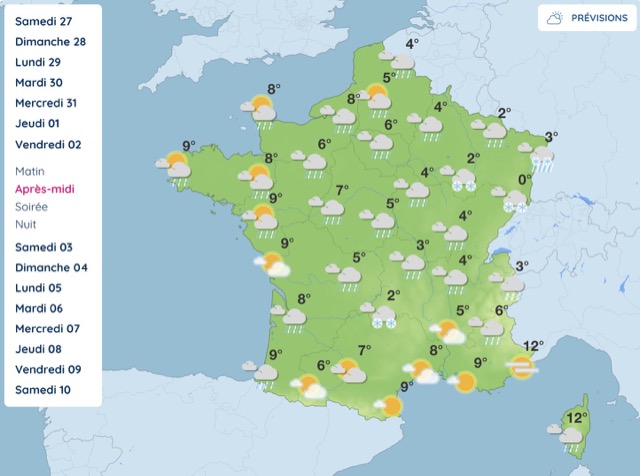 M&eacute;t&eacute;o&nbsp;: froid hivernal, retour du soleil, voici le temps qu'il fera vendredi 2 janvier