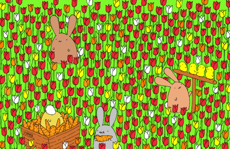 Cherche et trouve sur le thème des oeufs de Pâques