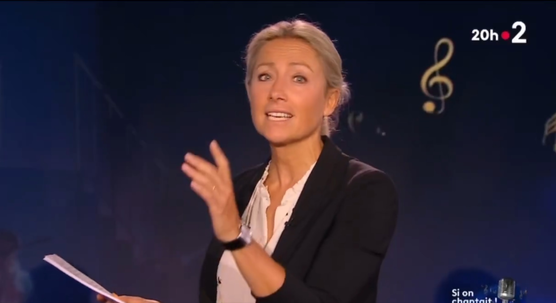 JT de France 2 : Anne-Sophie Lapix chante en direct avant son départ