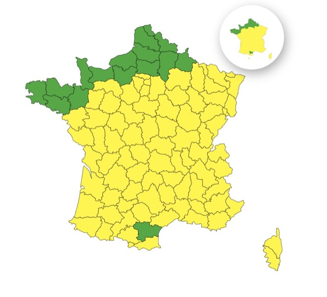 Pluie et inondations : 36 départements en vigilance jaune ce mercredi 20 août